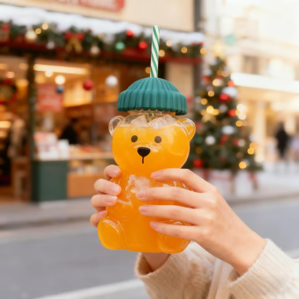 🎉LAST DAY OFF 🔥Bearista Glass Straw Cup 🐻✨