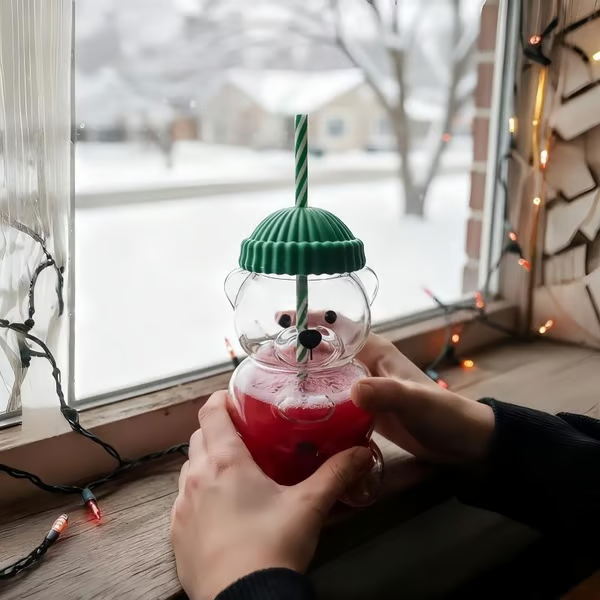🎉LAST DAY OFF 🔥Bearista Glass Straw Cup 🐻✨