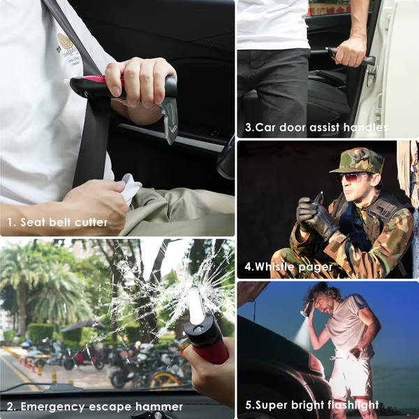 💝5-in-1 car handle assisted emergency escape system