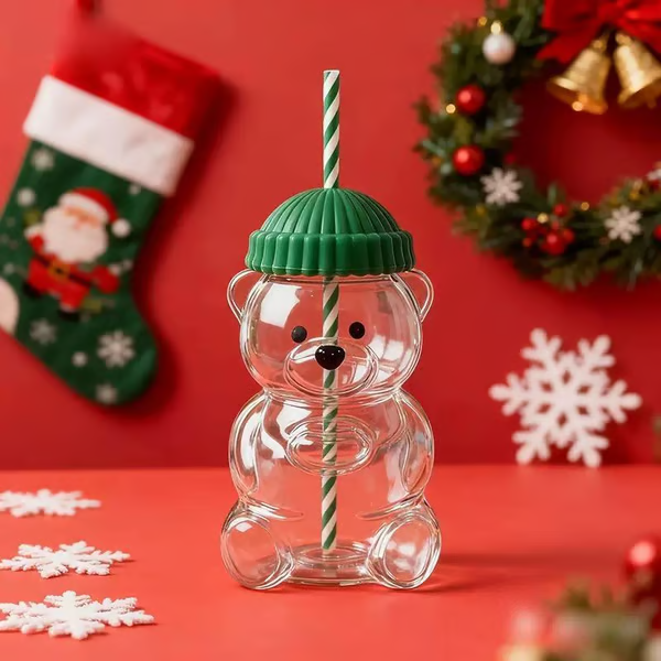 🎉LAST DAY OFF 🔥Bearista Glass Straw Cup 🐻✨
